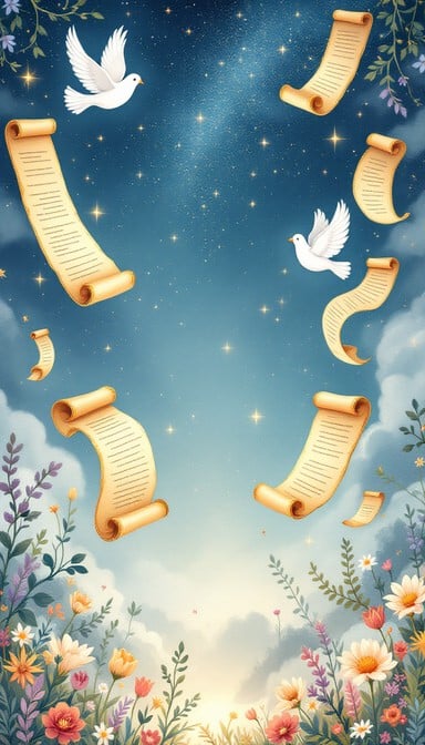 Free Magical Floating Scrolls Image - Magical, Scrolls, Doves ...