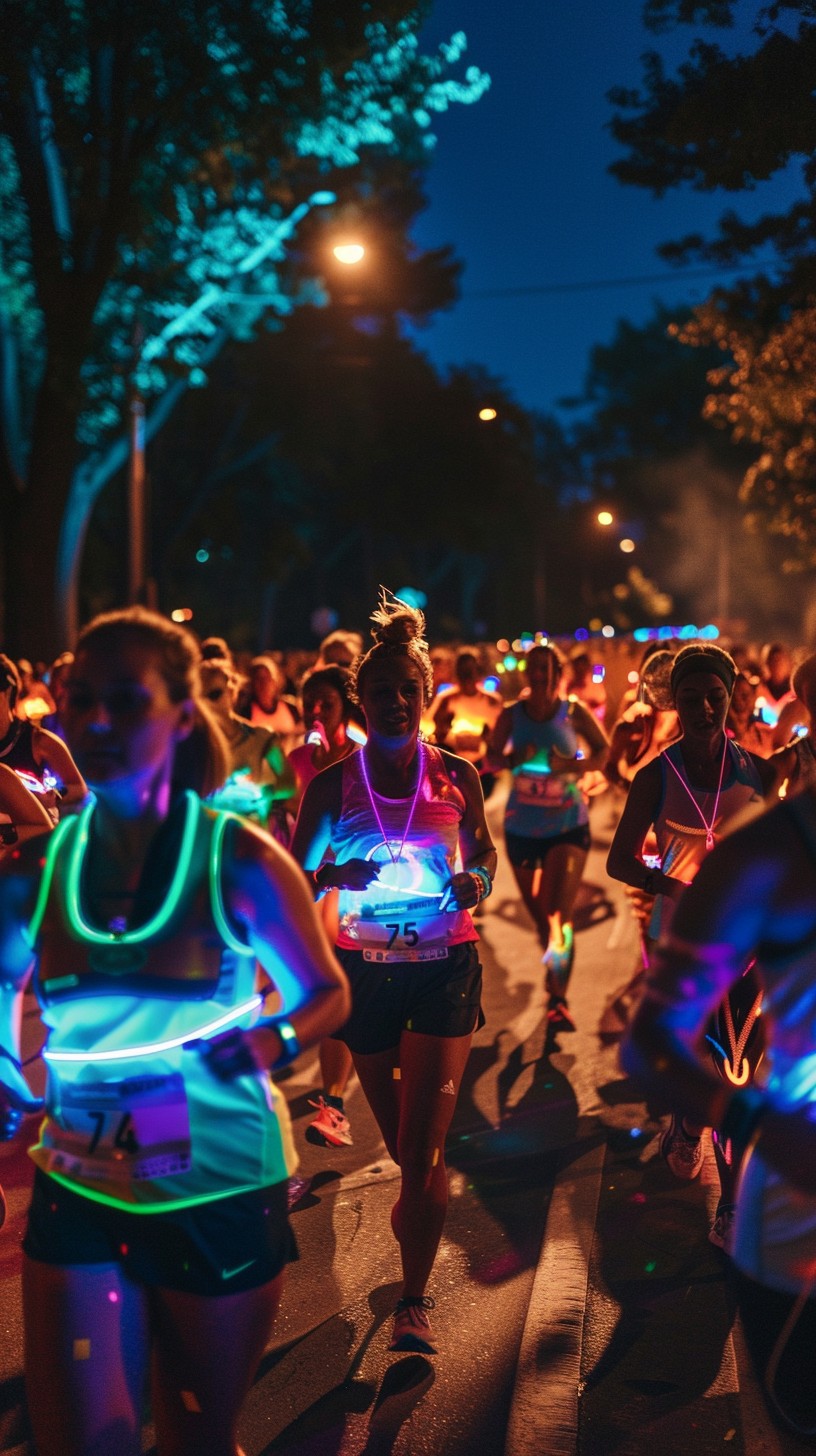 Over Light Races Free Nighttime Race Glow Photo - Night, Race, Glow | Download at StockCake