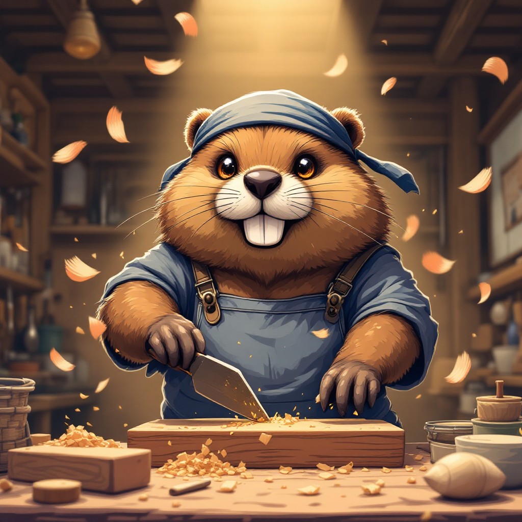 Free Beaver Craftsman Working Image - Beaver, Craftsman, Anime ...