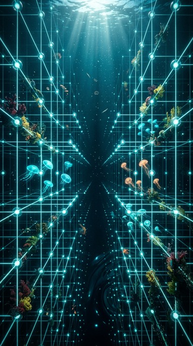 Ocean Grid Pattern Free Infinite Underwater Grid Image - Underwater, Ocean, Grid ...
