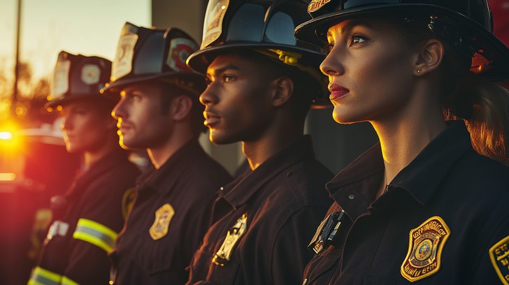 Free Brave Firefighters Standing Image | Download at StockCake