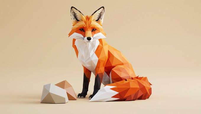 Fox Polyhaft Free Low-Poly Fox Jump Image - Fox, Geometric, Lowpoly | Download at ...