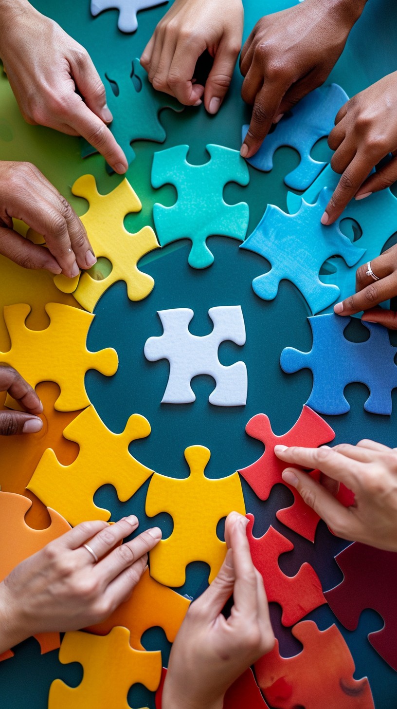 Free Collaborative Puzzle Assembly Photo - Puzzle, Teamwork, Hands ...