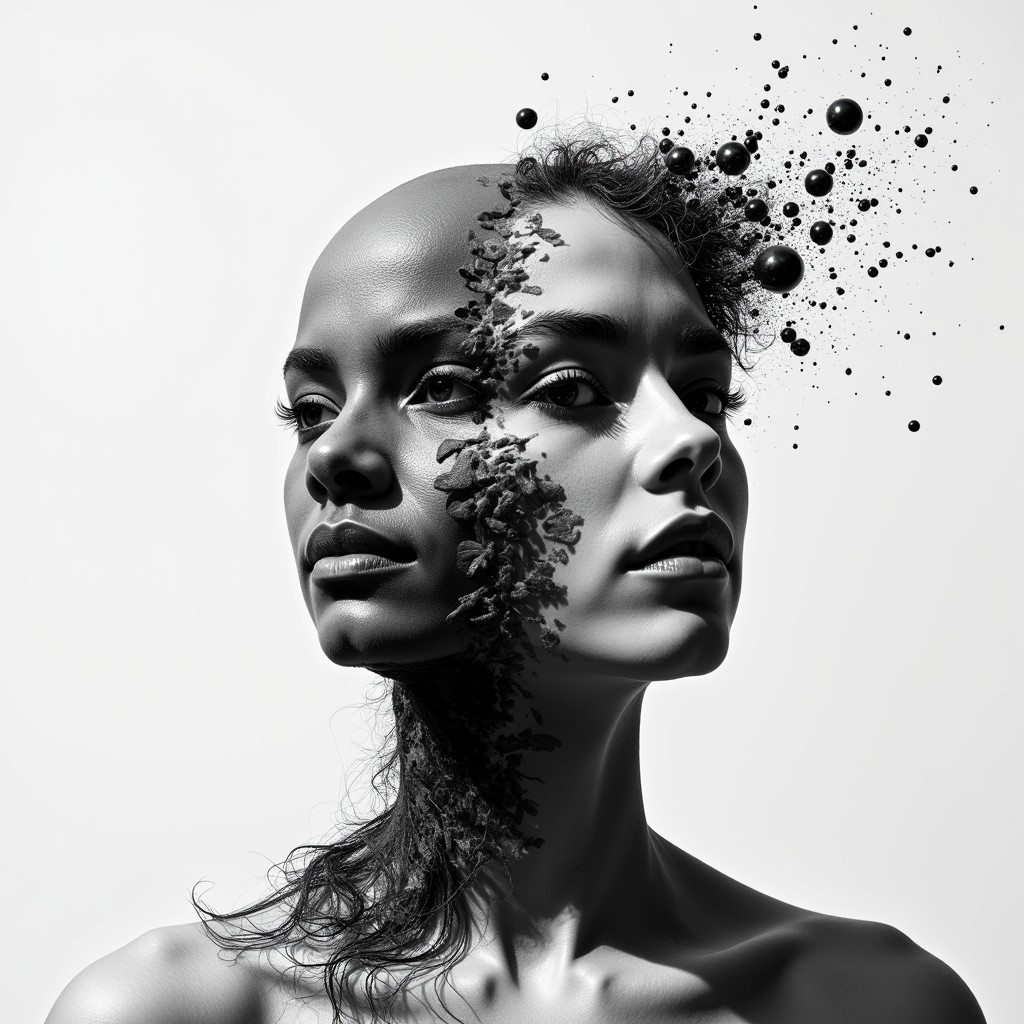 Free Dissolving Identity Portrait Image - Transformation, Fragmentation ...