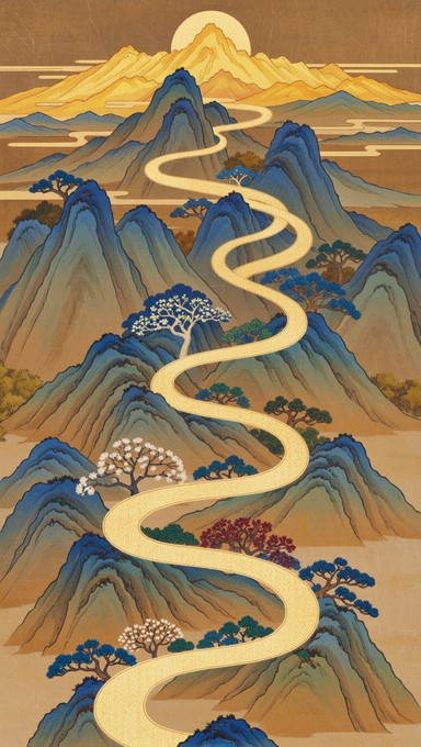 Free Ascending Golden Path Image - Path, Mountains, Golden | Download ...