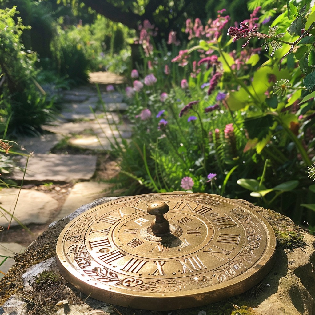 Free Sundial Garden Path Image - Garden, Sundial, Path | Download at ...