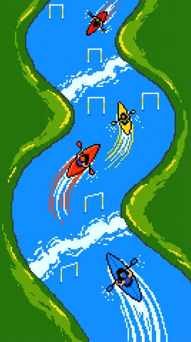 Free Pixel River Racing Image - Kayaking, Racing, Pixel | Download at ...