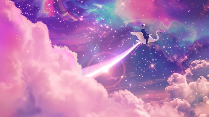 Magestical Rides Free Magical Sky Ride Image - Fantasy, Cosmos, Swan | Download at StockCake