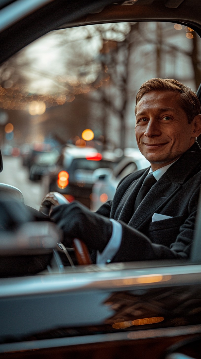 Free Elegant Driver Smiling Image - Man, Driver, Car | Download at ...