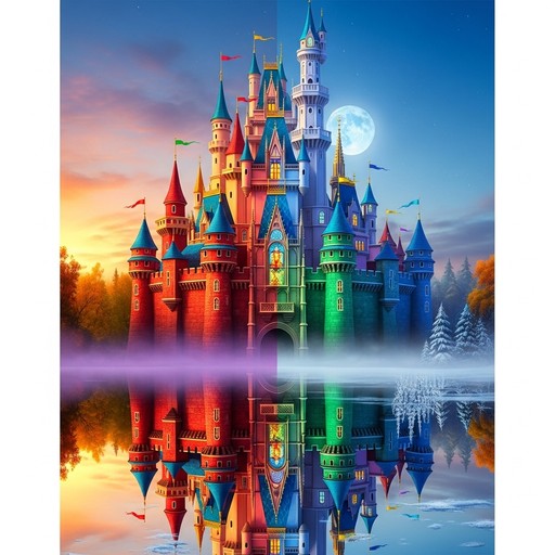 Free Magical Mirrored Castle Image - Castle, Reflection, Moat ...