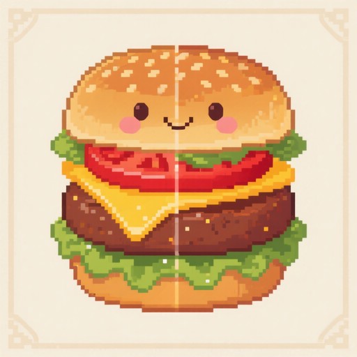 Free Cute Pixel Cheeseburger Image | Download at StockCake