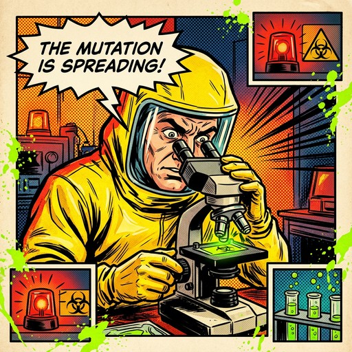 Free Mutation Spreads Rapidly Image - Comic, Popart, Scientist ...
