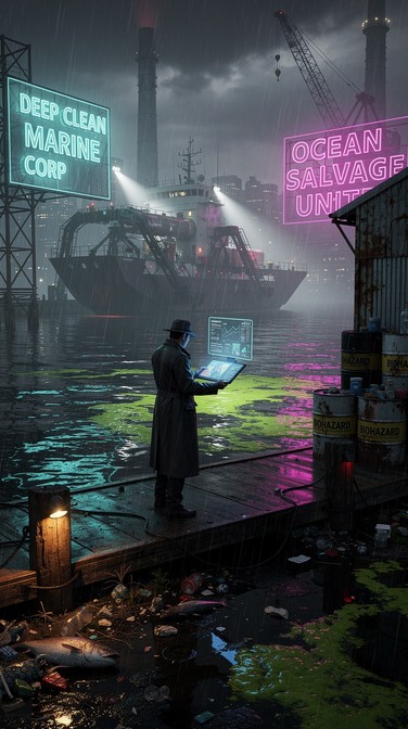 Free Toxic Harbor Investigation Image - Noir, Cyberpunk, Detective ...
