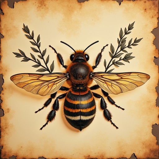Free Golden Bee Illustration Image - Bee, Vintage, Illustration ...