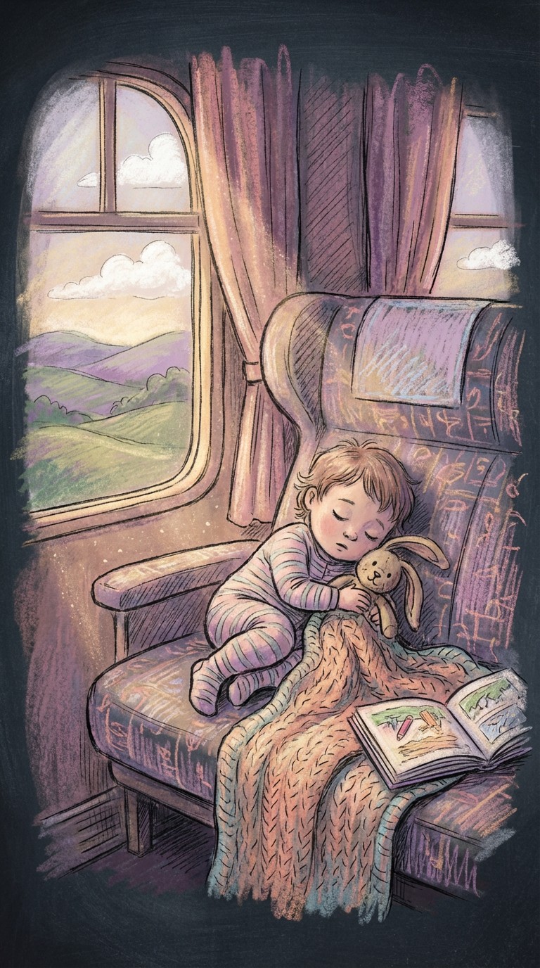 Free Dreamy Train Journey Image - Illustration, Child, Sleeping ...