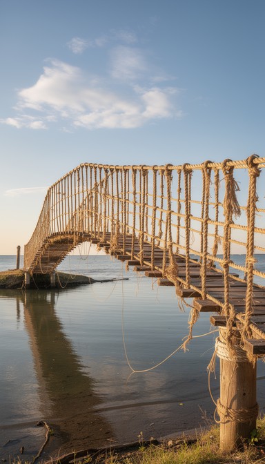 Free Rustic Rope Passage Image - Bridge, Hemp, Rope | Download at StockCake