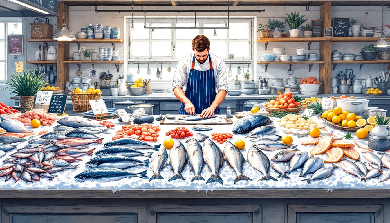 Free Fishmonger At Work Photo - Fishmonger, Seafood, Fish | Download at ...