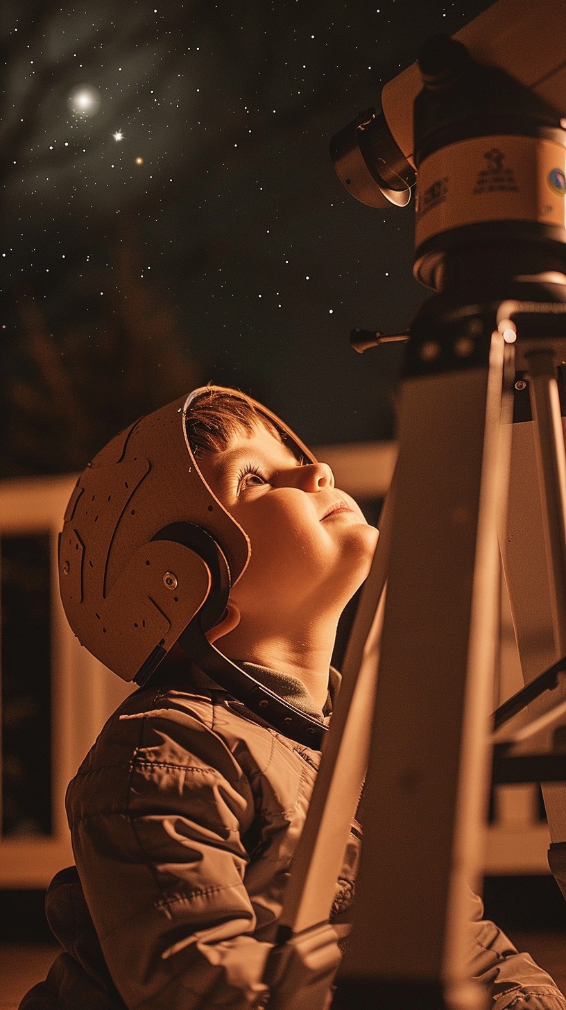 Free Stargazing Young Explorer Image - Stargazing, Child, Telescope ...