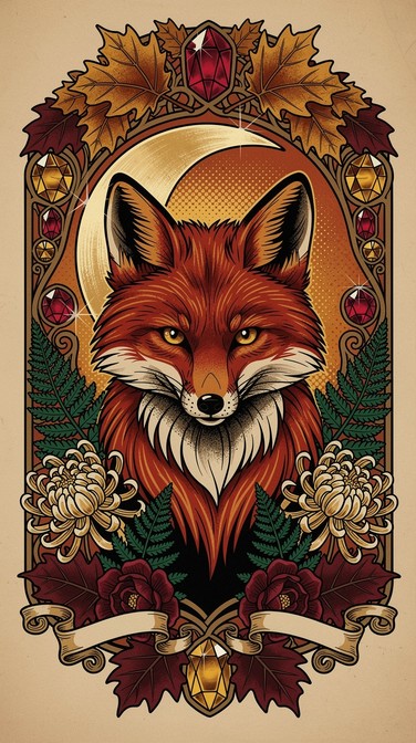 Free Gothic Fox Spirit Image - Gothic, Fox, Tattoo | Download at StockCake