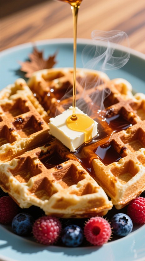 Free Honeyed Waffle Tower Image - Waffles, Honey, Breakfast | Download ...