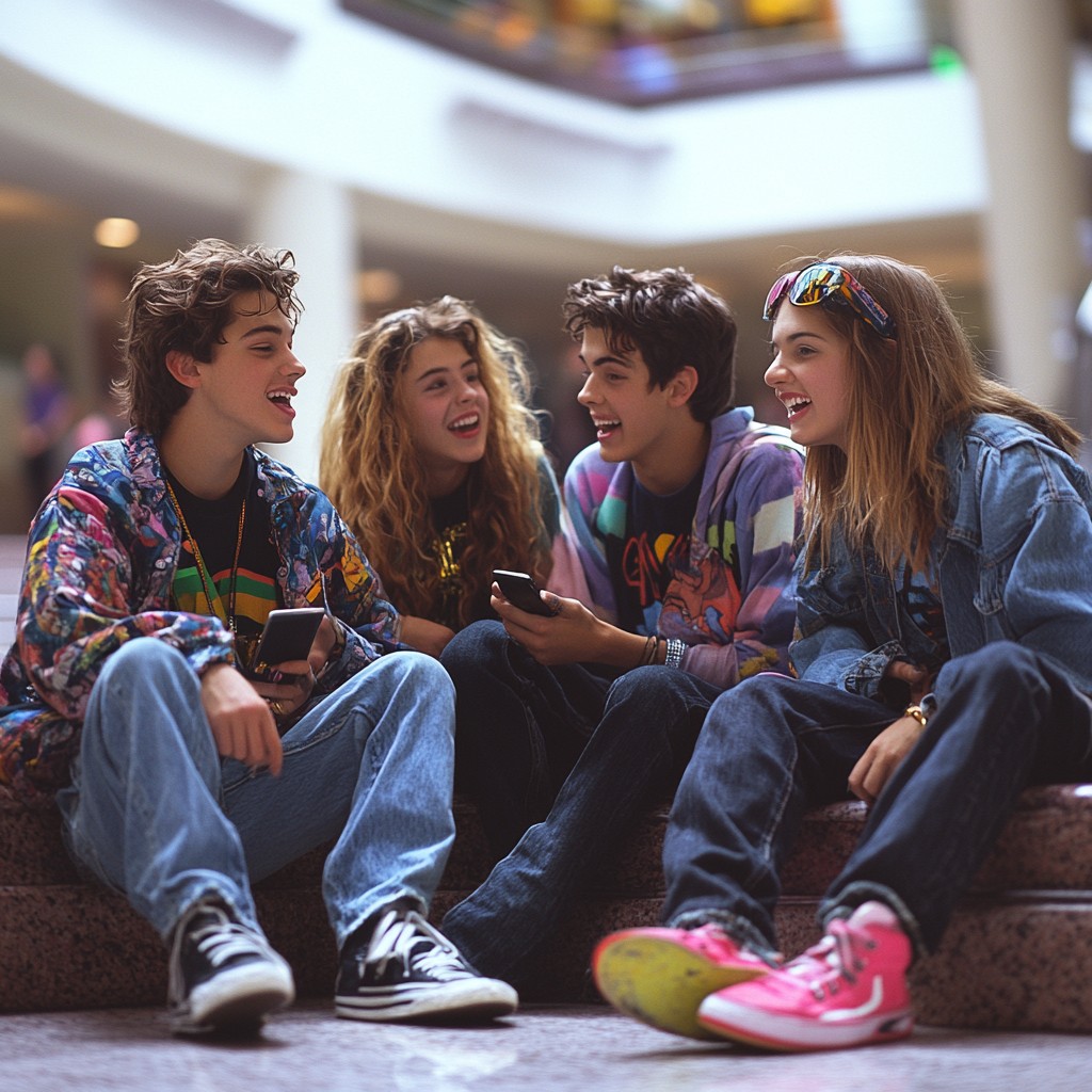 Free Friends Sharing Laughter Image - Friends, Laughter, Mall ...