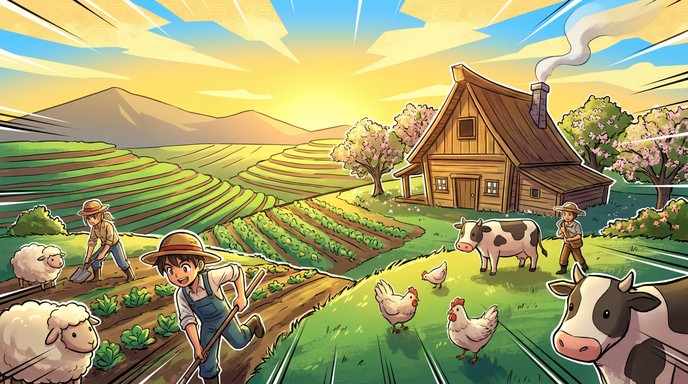 Free Anime Barn Sunset Image - Anime, Barn, Sunset | Download at StockCake