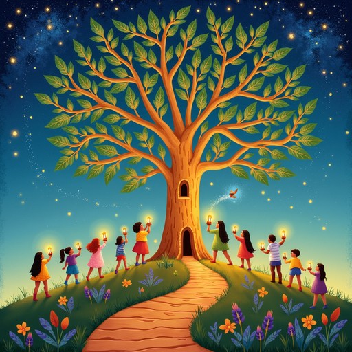 Magic Tree Centerpiece Download Magical Tree Circle Image - Tree, Magical, Starry | StockCake