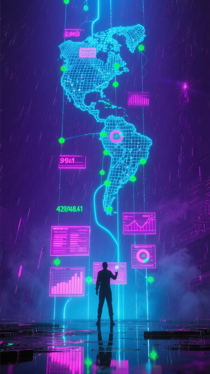 Free Global Data Network Photo - Cyberpunk, Holographic, Futuristic ...
