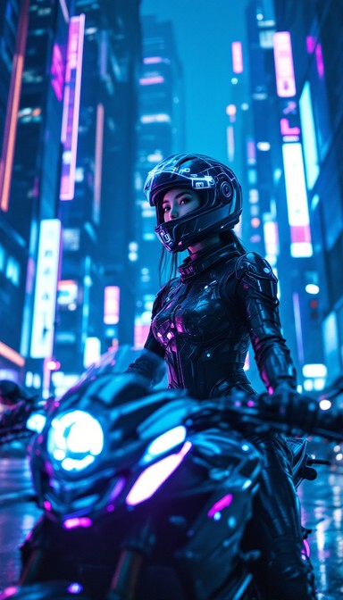 Neon Rider Glock Free Neon Night Rider Image - Cyberpunk, Neon, Motorcycle | Download at ...