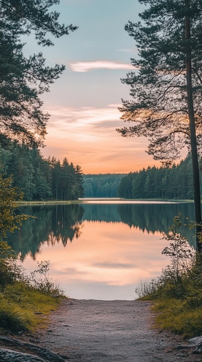 Free Serene Lake Sunset Image - Sunset, Lake, Serene | Download at ...