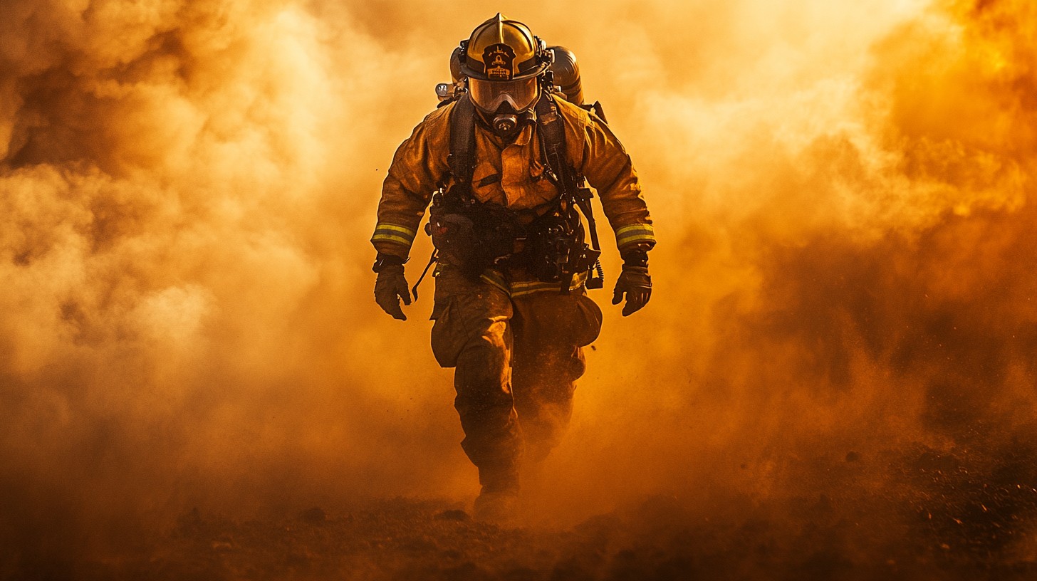 Free Firefighter in Action Image - Firefighter, Bravery, Smoke ...