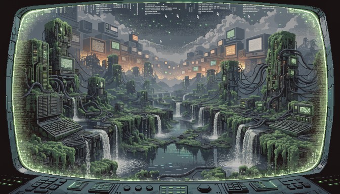 Free Retro Cyberpunk Landscape Image - Pixel, Cyberpunk, Retro ...