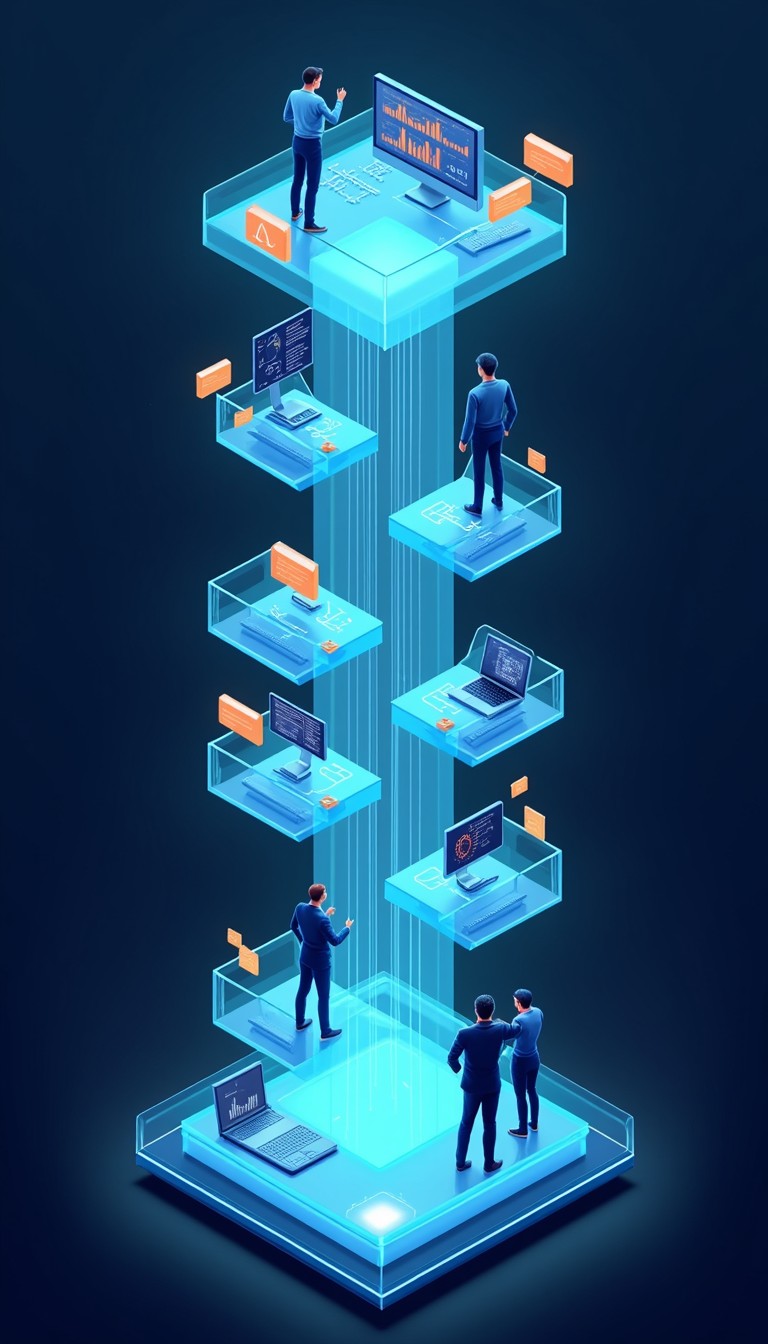 Free Information Flow Tower Image - Data, Waterfall, Futuristic ...