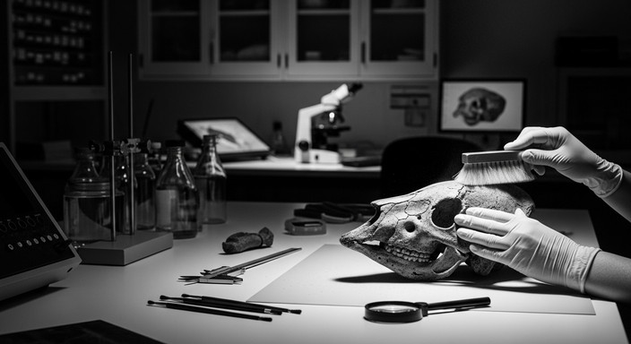 Shadowy Lab Free Ancient Bones Revealed Image - Paleontology, Fossil, Skull ...