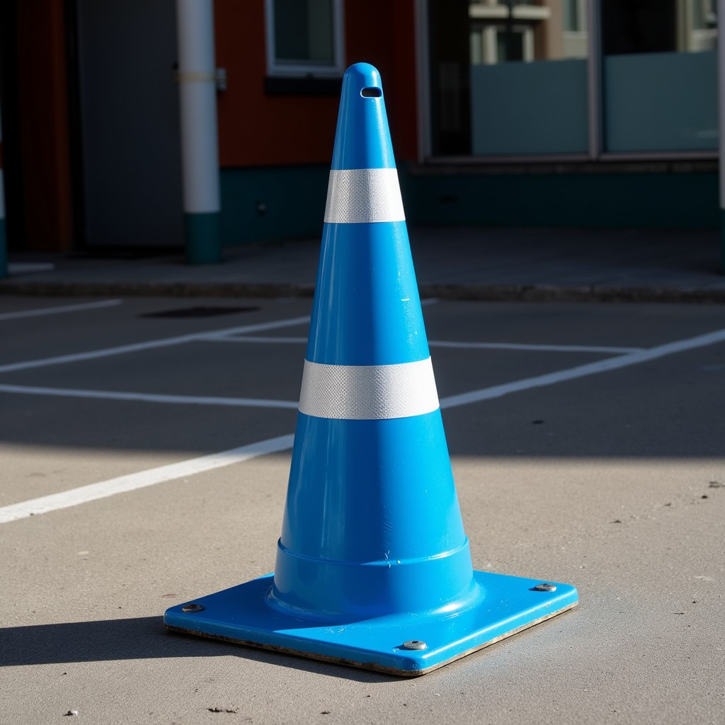 Free Blue Safety Cone Image - Blue, Cone, Traffic | Download at StockCake