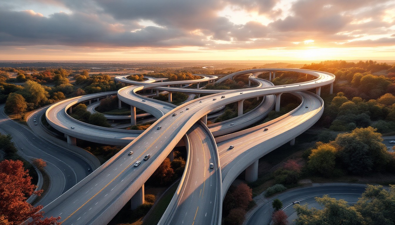Free Flowing Highway Ribbons Image - Highway, Interchange ...