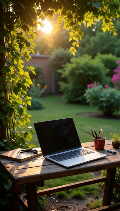 Computer Work Landscape Free Garden Digital Workspace Image - Laptop, Garden, Workspace ...