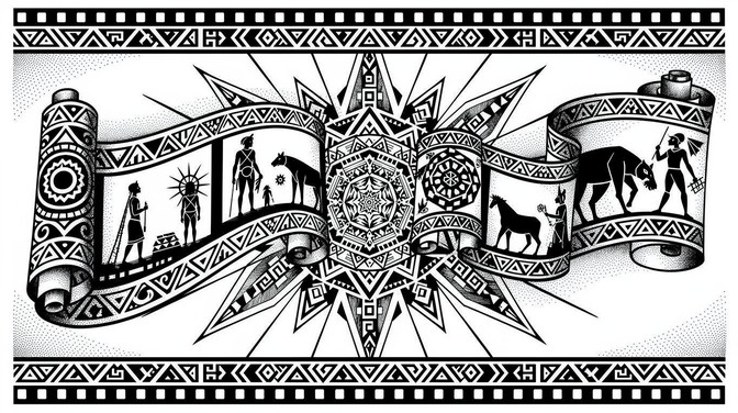 Free Cinematic Scroll Tattoo Image - Blackwork, Tattoo, Tribal ...