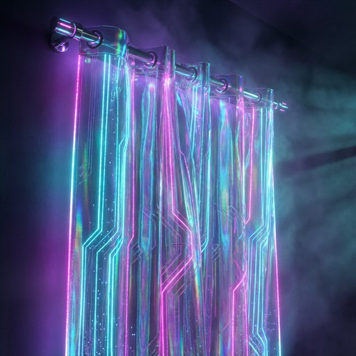 Free Neon Cyberpunk Curtain Image - Cyberpunk, Neon, Holographic ...