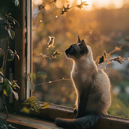 Download Cat at Sunset Image - Cat, Sunset, Window | StockCake