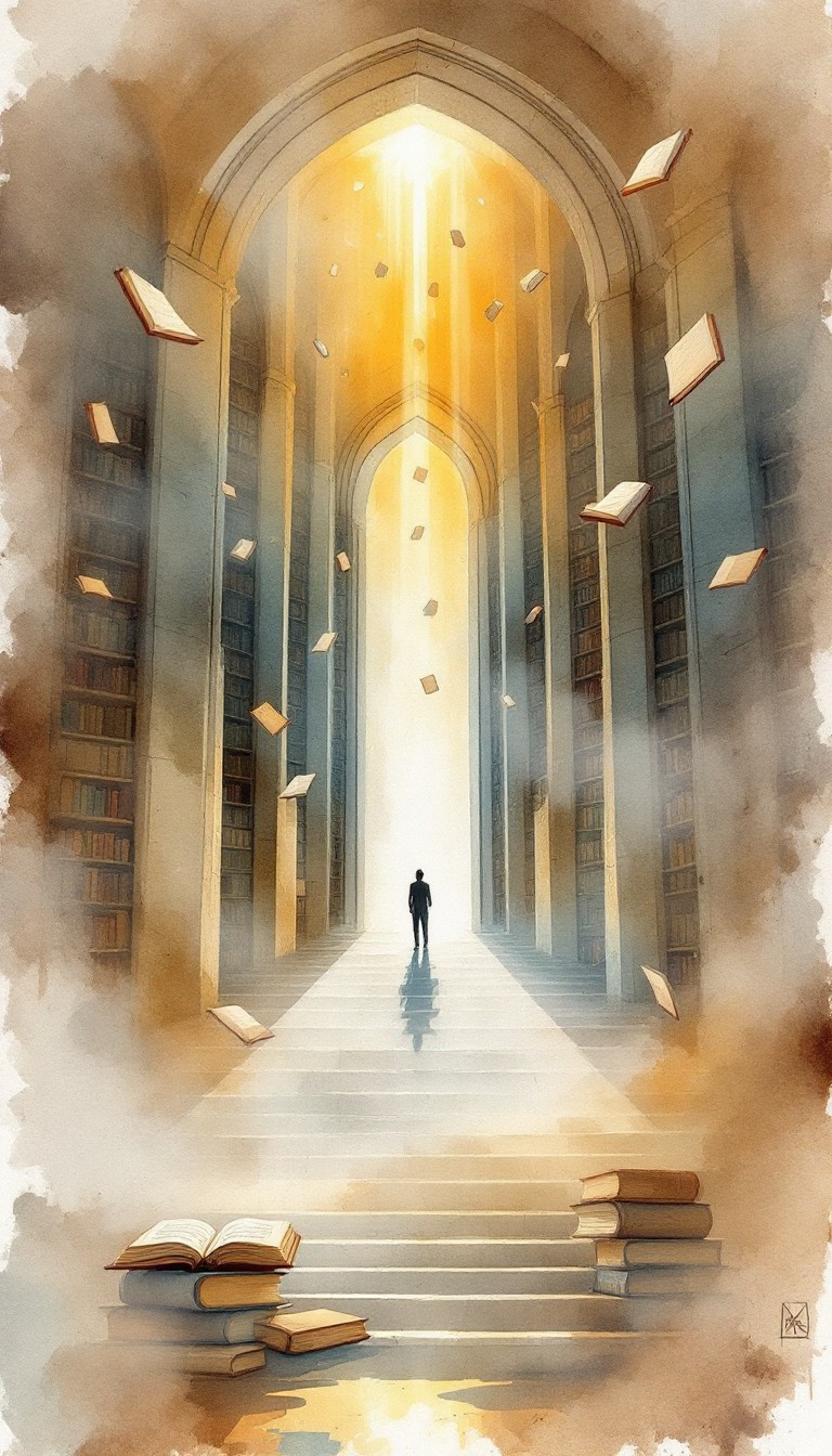 Free Knowledge Beckons Beyond Image - Library, Sanctuary, Enlightenment ...