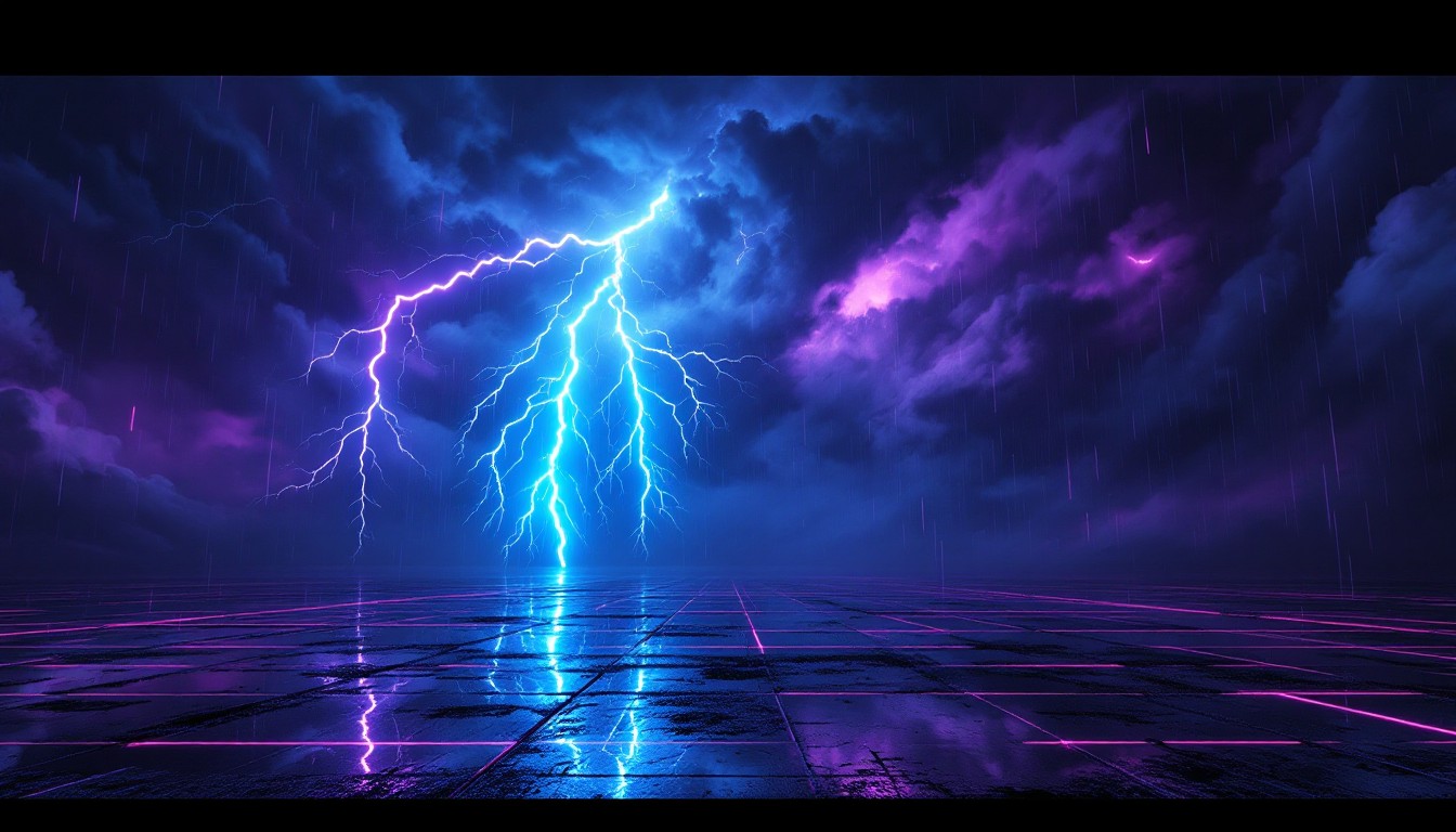 Free Electric Storm Night Image - Lightning, Storm, Cyberpunk ...