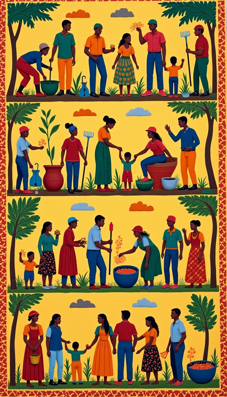 Community Tapestries Free Community Garden Tapestry Image - Folkart, Gardening, Community ...
