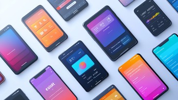 Free Colorful smartphone displays Image - Smartphones, Technology ...