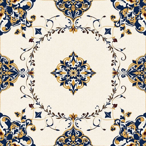 Free Elegant Blue Pattern Image - Medallion, Geometric, Ornate ...