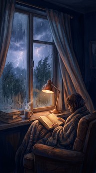 Free Rainy Night Reading Image - Reading, Rain, Storm | Download at ...