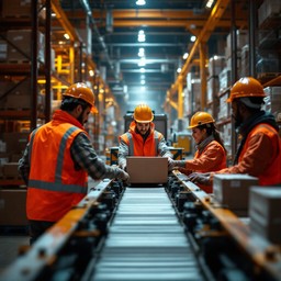 Work Shop Logistics Free Logistics in Action Image - Warehouse, Logistics, Workers ...