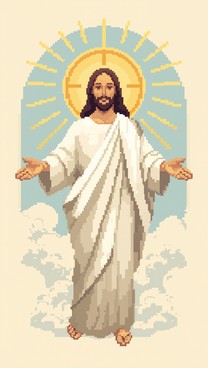 Free Divine Pixel Blessing Image - Jesus, Christ, Pixel | Download at ...