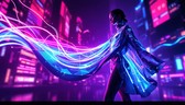 Free Neon Cyber Rapper Photo - Cyberpunk, Neon, Purple | Download at ...