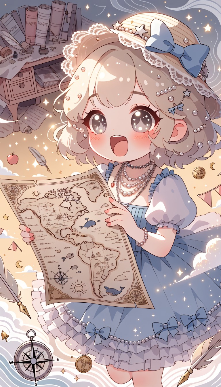 Free Magical Map Explorer Image - Chibi, Kawaii, Anime | Download at ...